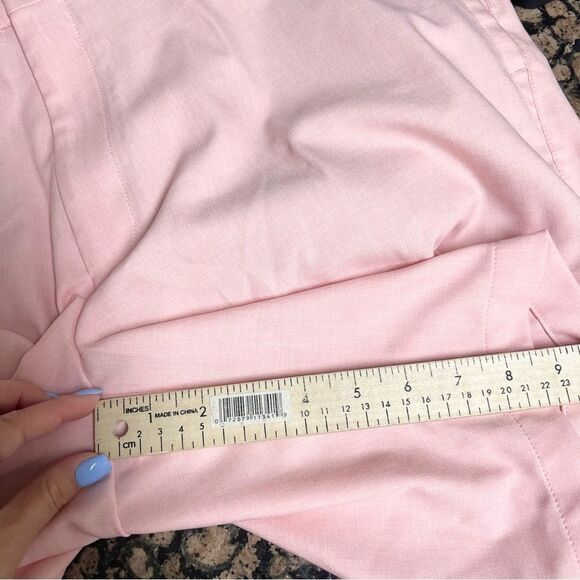 Peter Millar Mens Polyester Shorts Pink Size 40 Flat Front Golf Chino - Picture 7 of 7